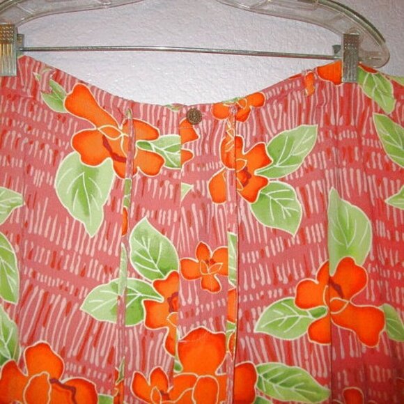 Tahiti Reef Wide Leg Pants Size 3X Pockets Elastic Waist Pull On High Rise Crop - Picture 2 of 11